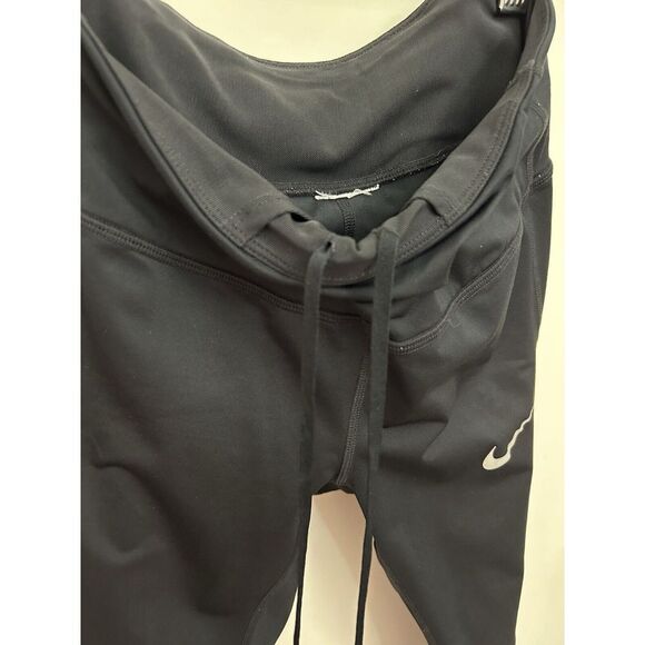 Nike Dri Fit Women's Pull On Black Running Pants Reflective Logo Size XS - Picture 6 of 6